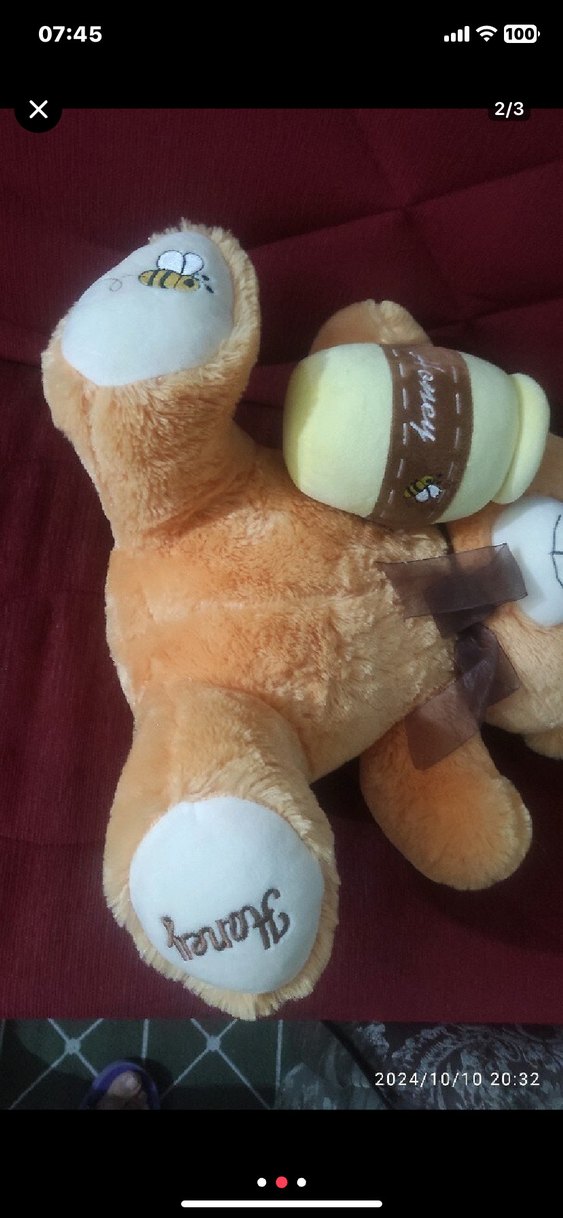 Renkli  Peluş Ayı Oyuncak 50 cm - Görsel 2