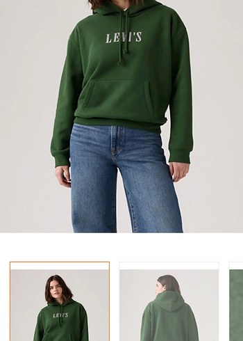 Levis Levi S Koyu Yesil Kapusonlu Sweatshirt