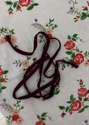 Bordo Uzun Kollu Keten takım - Görsel 3