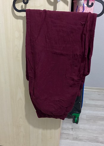 Bordo Uzun Kollu Keten takım - Görsel 4