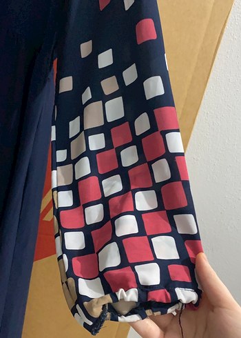 Bohem Desenli Uzun Kollu Kadın Elbise - Görsel 3