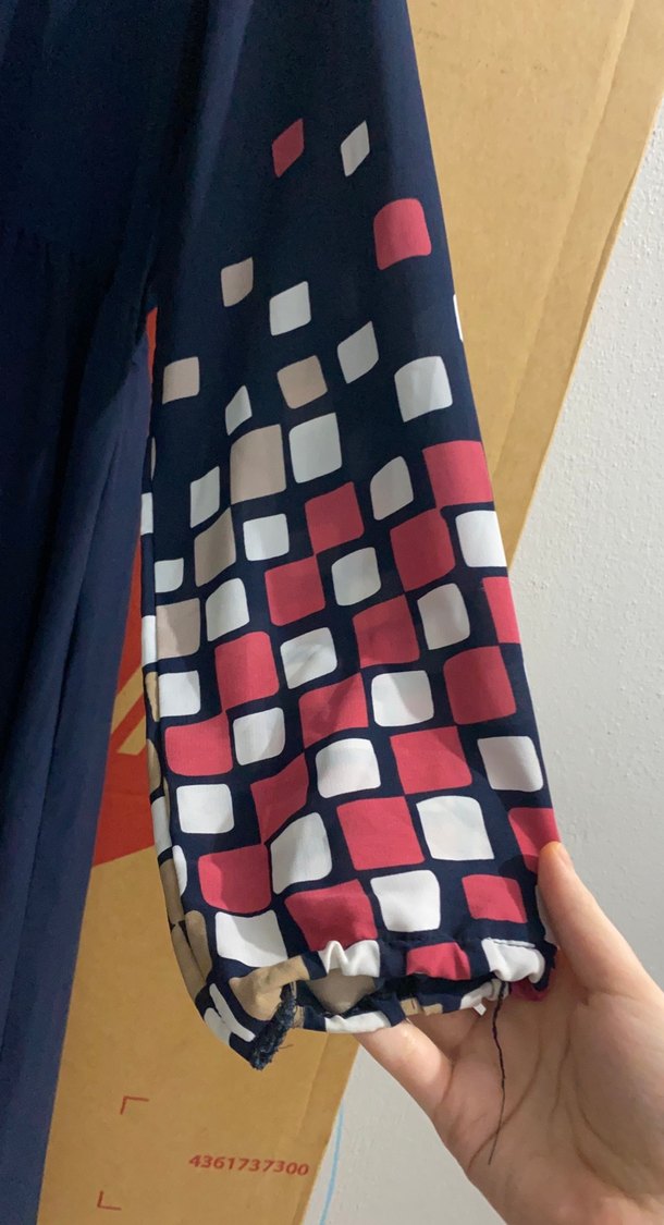 Bohem Desenli Uzun Kollu Kadın Elbise - Görsel 3