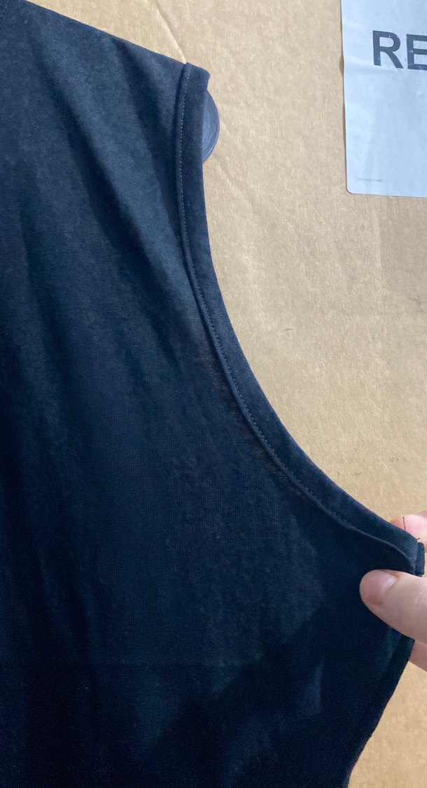 Siyah Uzun Kolsuz Drapeli Elbise - Görsel 3