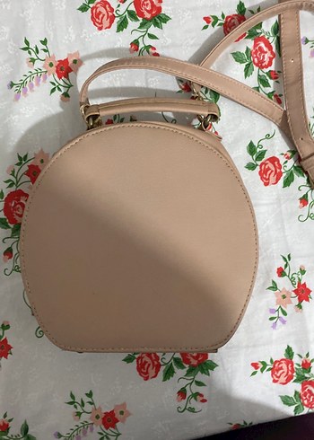 Nakışlı Bej Deri Bohem Kadın Çanta - Görsel 2