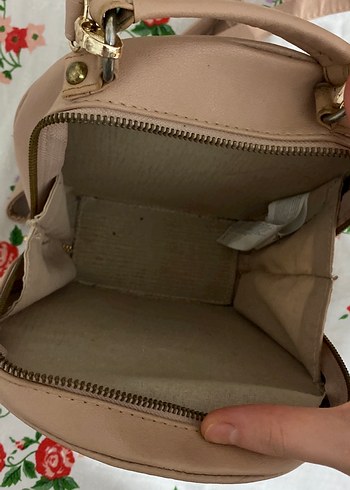 Nakışlı Bej Deri Bohem Kadın Çanta - Görsel 3