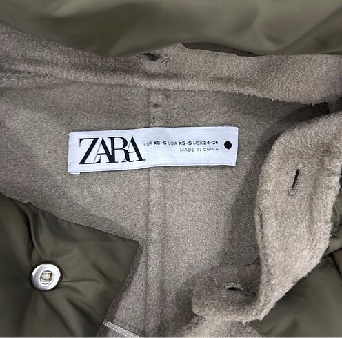 s Beden haki Renk Zara mont