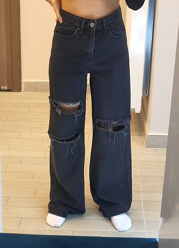 Siyah plazzo pantalon