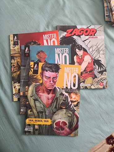Özel satış Mister no renkli 1-2-3 ve zagor 3, ken parker 3 kitap
