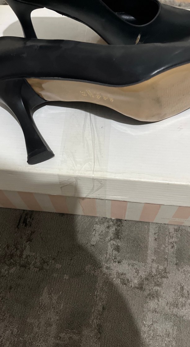 Siyah Deri Stiletto Topuklu Kadın Ayakkabı - Görsel 5