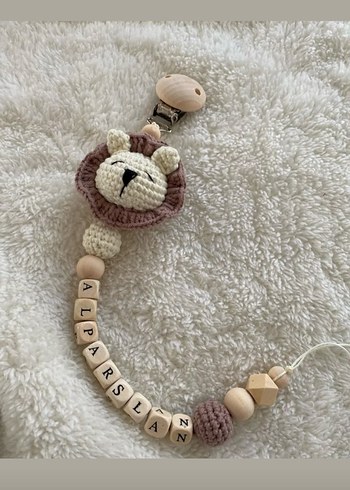 Beyaz Tavşan Diş Kaşıyıcı ve Emzik Askısı - Görsel 2