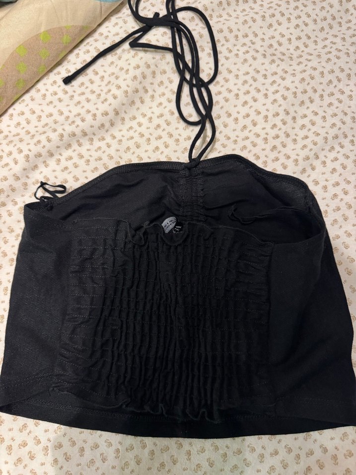 boyundan bağlamalı bluz - Görsel 2