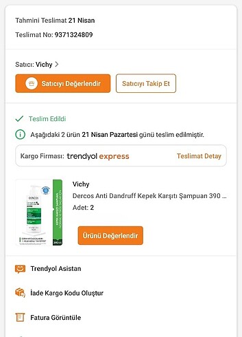 Vichy Dercos Kepek Karşıtı Şampuan