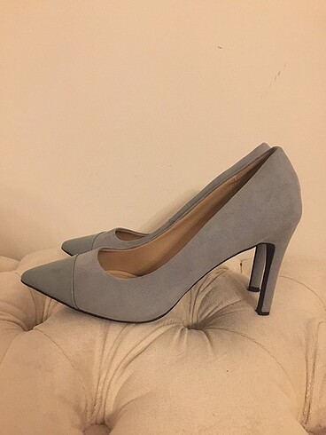 Zara Açık Mavi Topuklu Ayakkabı