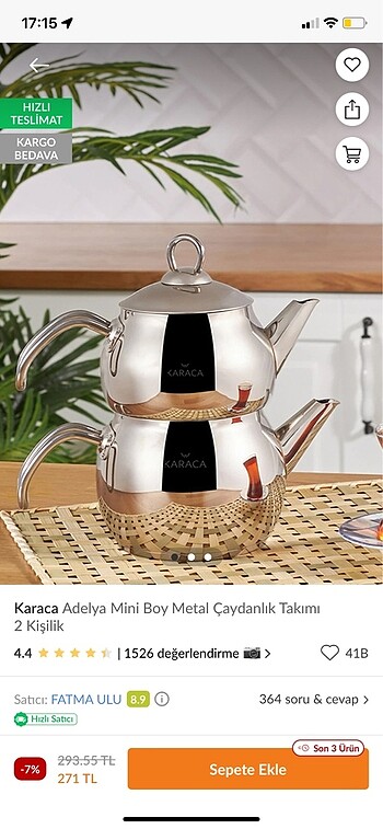 Karaca mini çaydanlık