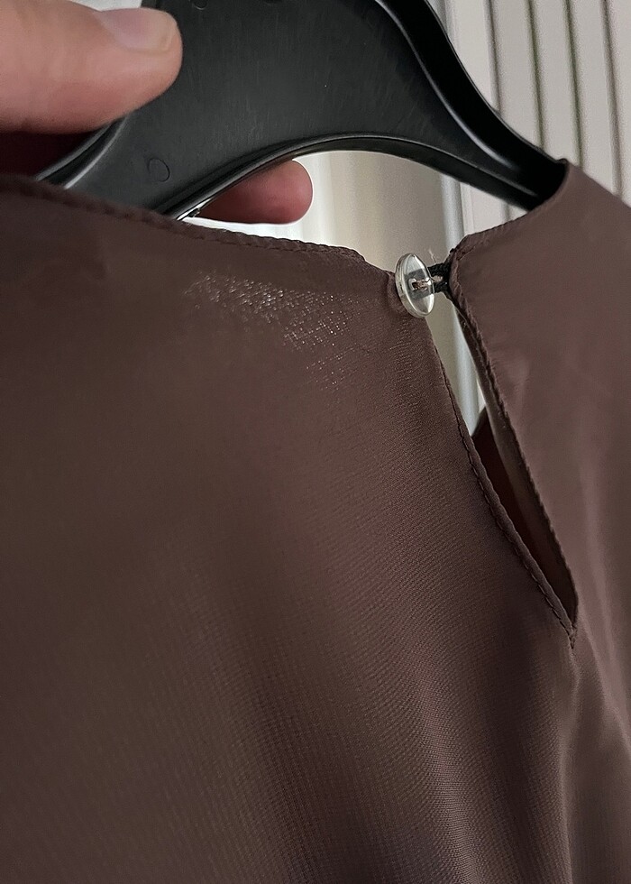 Şifon balon kol Clos elbise 42 beden sorunsuzdur - Görsel 5