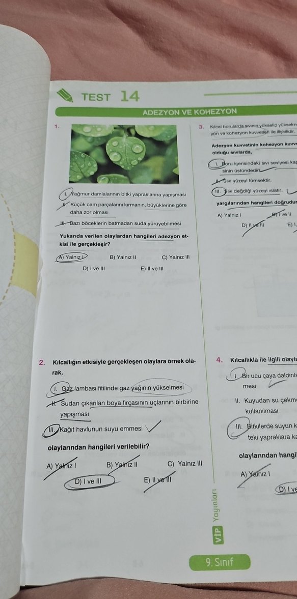 9. Sınıf Fizik Soru Bankası - Görsel 3