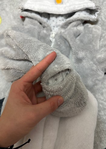 Gri penguen Peluş Erkek Bebek Tulum - Görsel 5