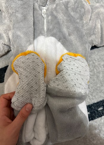 Gri penguen Peluş Erkek Bebek Tulum - Görsel 6