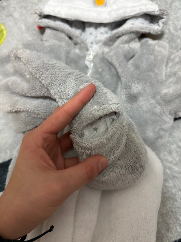 Gri penguen Peluş Erkek Bebek Tulum - Görsel 5