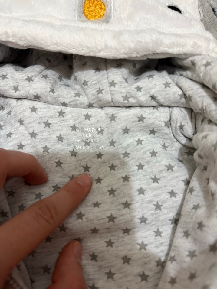 Gri penguen Peluş Erkek Bebek Tulum - Görsel 3