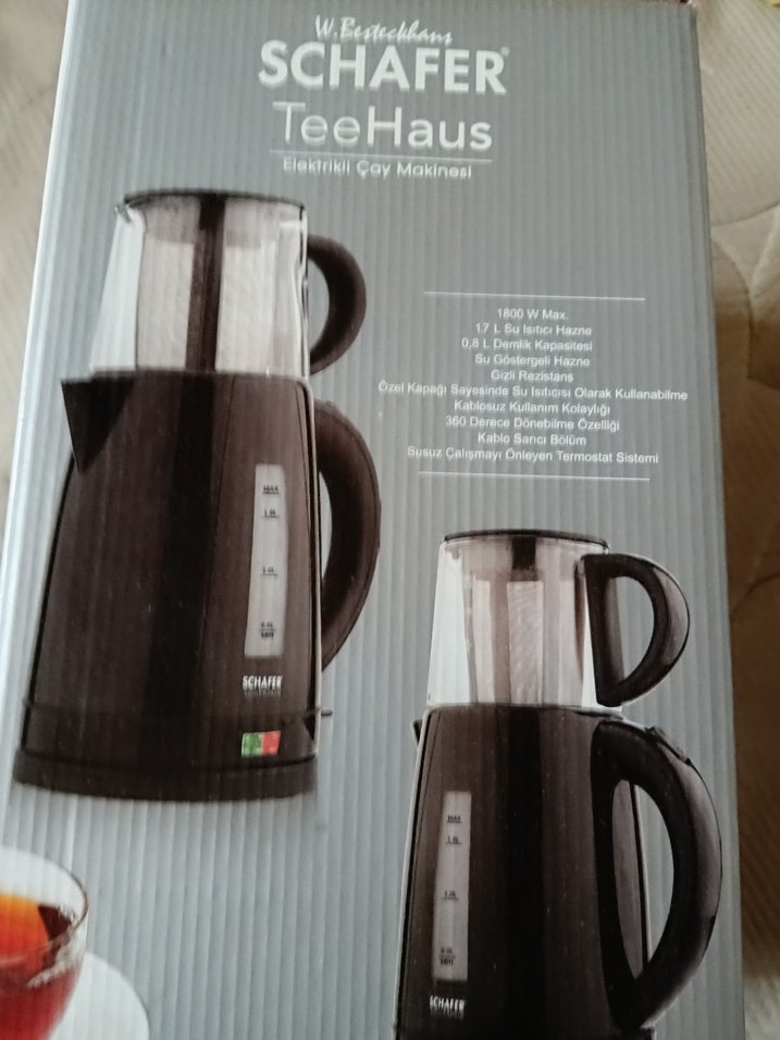 Schafer Siyah Elektrikli Çay Makinesi - Görsel 2
