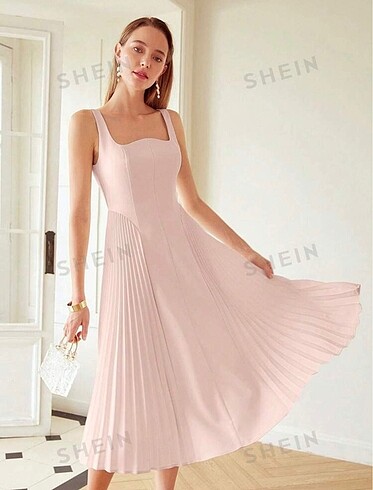 Shein Baby Pink Midi Dress