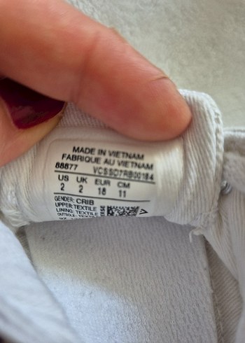 16 Beden beyaz Renk Beyaz Erkek Bebek converse İlk Adım Ayakkabısı