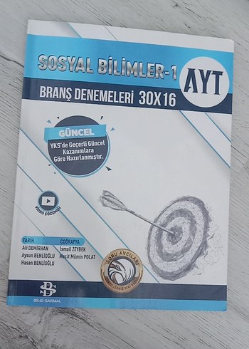 AYT Sosyal Bilimler-1 Branş Denemeleri 30x16