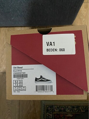 38 Beden siyah Renk Vans old skool