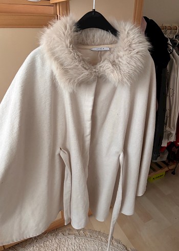 Gri Kürklü Midi Kadın Kaban - Görsel 2