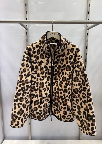 Diğer Leopar Desenli Polar Ceket