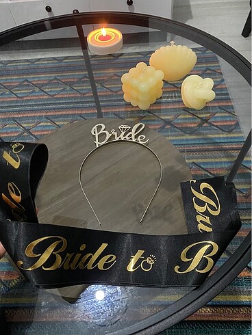 Beden Renk Bride taç & kuşak set