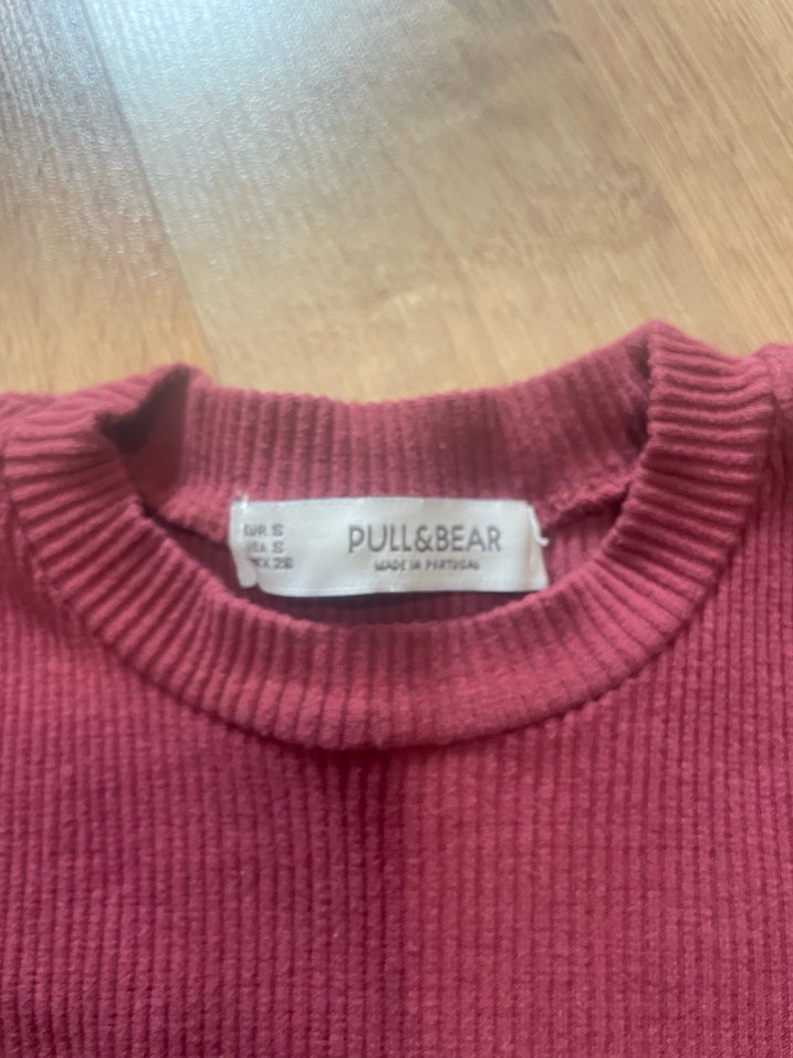 Bordo Lacivert Triko Kadın Kazak - Görsel 2