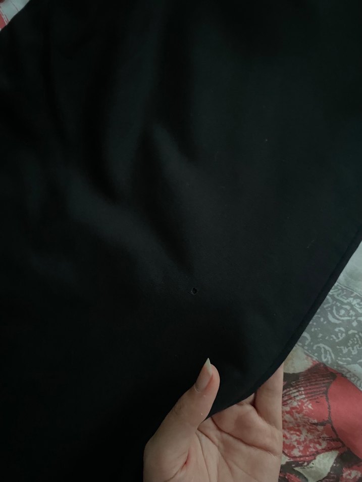 Stradivarius Beli Ayarlanabilir Siyah Kadın Kumaş Pantolon - Görsel 3