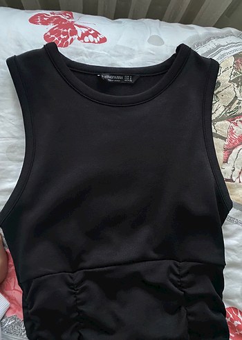 Stradivarius Siyah Kısa Elbise - Görsel 2