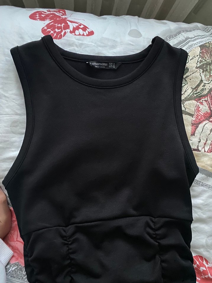 Stradivarius Siyah Kısa Elbise - Görsel 2