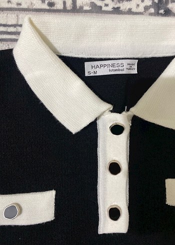 Kısa Kollu Polo Yaka Triko Üst - Görsel 2