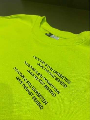 m Beden yeşil Renk H&M neon renkli sweatshirt