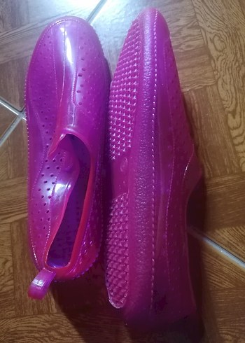 Şeffaf fuşya Kız Terlik plaj ayakkabısı - Görsel 7