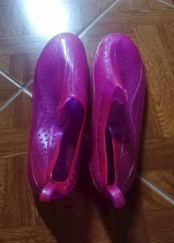 Şeffaf fuşya Kız Terlik plaj ayakkabısı - Görsel 6