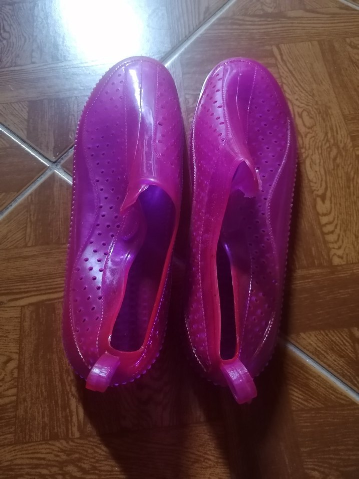 Şeffaf fuşya Kız Terlik plaj ayakkabısı - Görsel 5