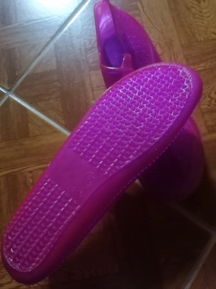 Şeffaf fuşya Kız Terlik plaj ayakkabısı - Görsel 4