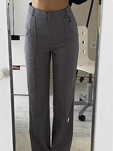 34 Beden gri Renk trendyolmilla gri pantalon