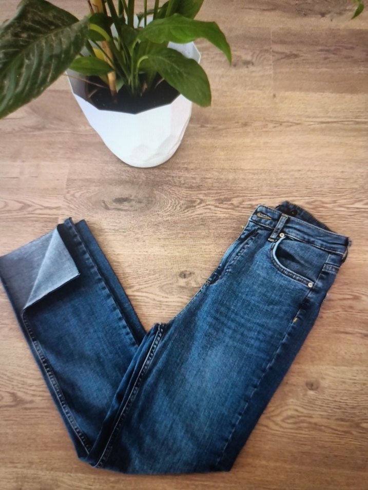 Beyaz Midi Boy Normcore Kadın Kot Pantolon - Görsel 3