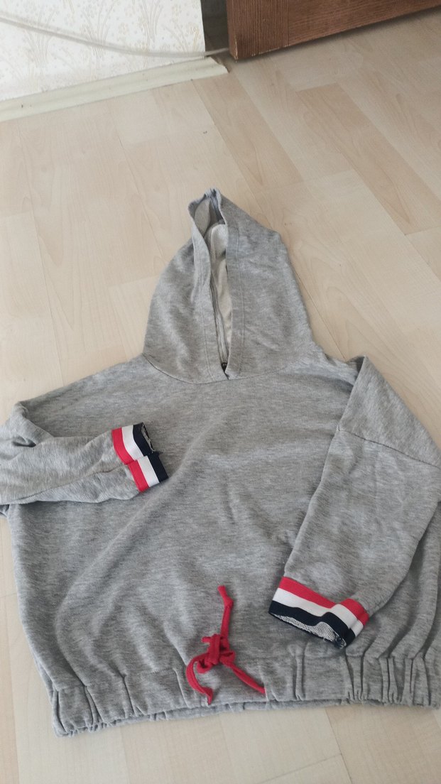 Tommy Hilfiger Gri Kadın Sweatshirt - Görsel 4