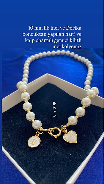 GEMİCİ KİLİTLİ İNCİ KOLYE