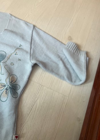 Bohem Gri Örgü Baskılı Hamile Kazak - Görsel 2