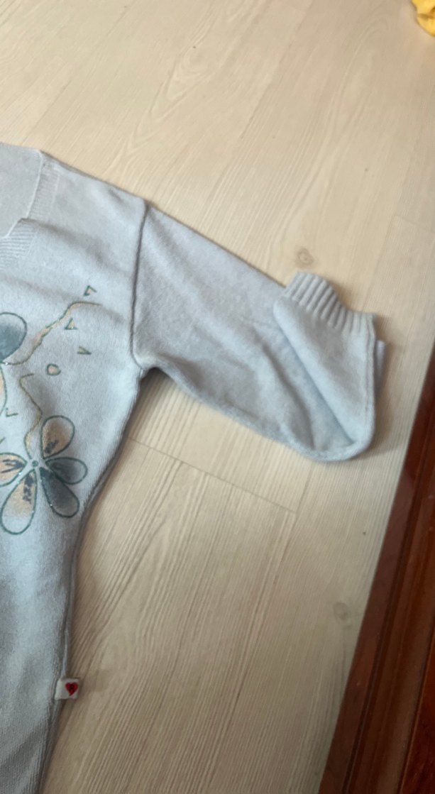 Bohem Gri Örgü Baskılı Hamile Kazak - Görsel 2