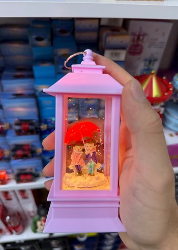 Pembe Parlak Işıklı Mini Fener
