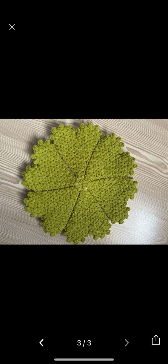 El Örgüsü Papatya Desenli Yeşil Lif - Görsel 3